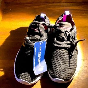 Polo Kids Shoes Polo Black, Pink Letters 13C